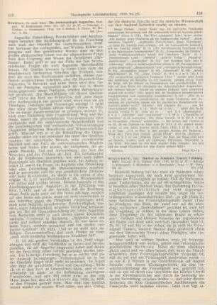 417-418 [Rezension] Dinkler, Erich, Die Anthropologie Augustins