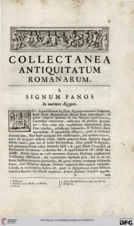Collectanea antiquitatum romanarum