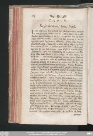Cap. V. De scriptoribus huius seculi.