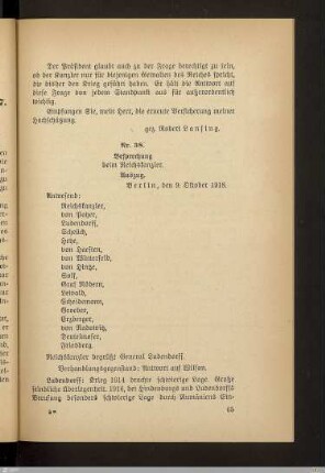 Besprechungen, Telegramme