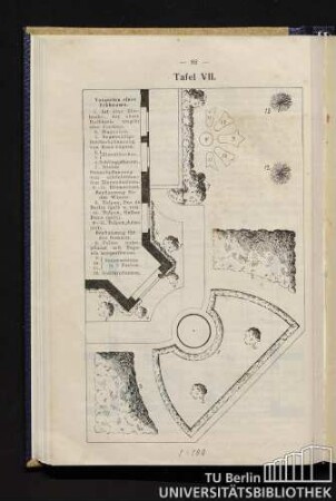 Tafel VII. Vorgarten eines Eckhauses.