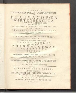 Teil 3: Syliabus medicamentorum compositorum