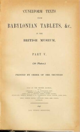 Cuneiform texts from Babylonian tablets in the British Museum, 5
