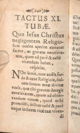Tactus XI. Tubae. Quo Iesus Christus negligentem Religiosum oculus aperire conatur facere ...