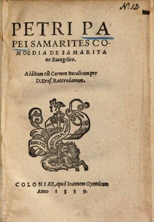 Samarites : comoedia de Samaritano evangelico
