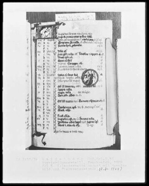 Brevier und Kalendar — Kalendar, Folio 2-7 — Kalenderseite August, Folio 5recto