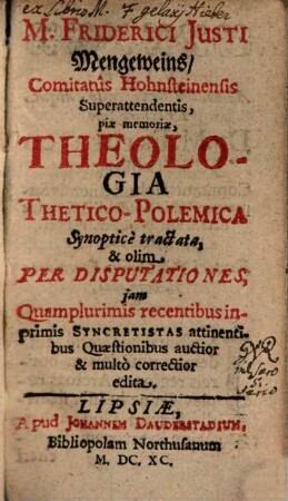 Theologia polemica ...