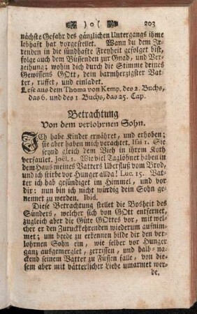 Betrachtung Von dem verlohrnen Sohn.