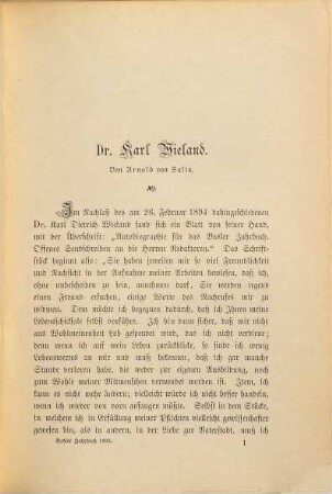 Basler Jahrbuch. 1895
