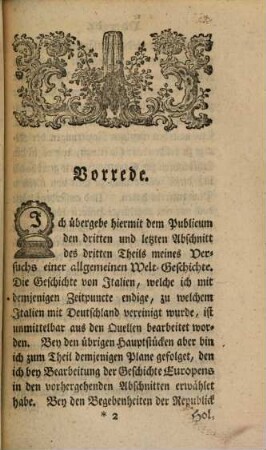 Carl Renatus Hausens, ordentlichen Lehrers der Weltweisheit auf der königl. Friedrichsuniversität ... Versuch einer Geschichte des menschlichen Geschlechts. 3,3, Welcher die neue Universalhistorie enthält