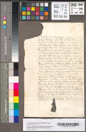 Akkoord, door tusschenspreken o. a van Walraven van Brederode, gemaakt tusschen Henrik van Rivieren, Heere van IJzeren, als weduwnaar van Adriane van Brederode, en Hans Wolfard van Brederode, over haar nalatenschap, (1619 of 1620). 2 gelijktijdige afschriften, beschadigd.