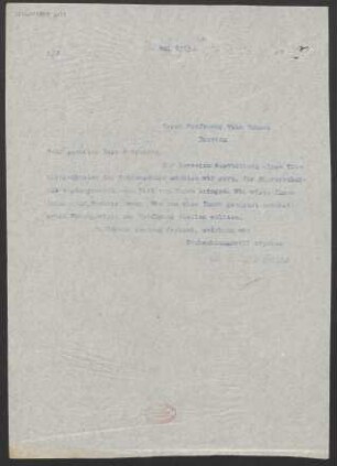 Brief an Otto Thümer : 14.05.1913