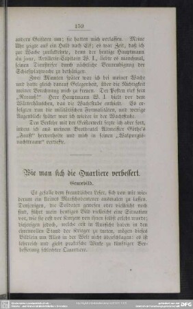 Wie man sich die Quartiere verbessert