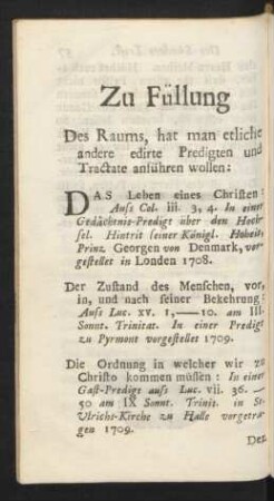 Zu Füllung