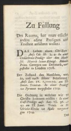 Zu Füllung