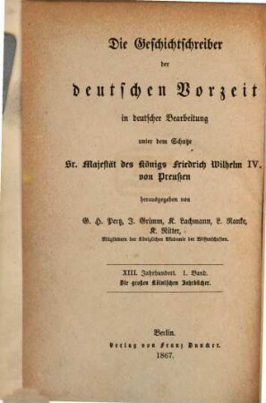 Die großen Kölnischen Jahrbücher