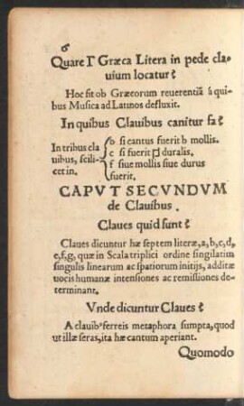 Caput Secundum de Clavibus.