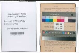 Entnazifizierung Wilhelm Schuermann , geb. 20.02.1899 (Kaufm.Angestellter)