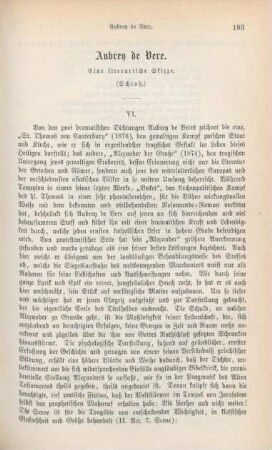 193-206 Aubrey de Vere : eine literarische Skizze (Schluß)