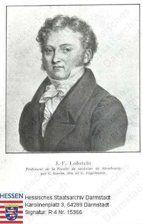 Lobstein, Jean Frédéric Prof. Dr. med. (1777-1835) / Porträt, Brustbild, mit Bildegende
