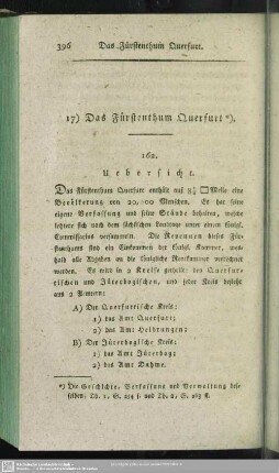 17) Das Fürstenthum Querfurt