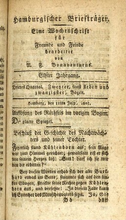 Zweyter, sonst sieben und zwanzigster, Bogen