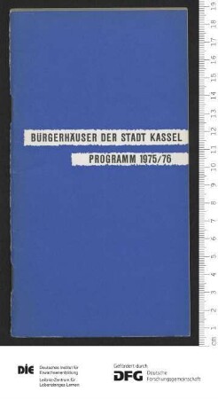 Programm Jahr 1975/1976