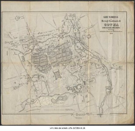 Grundriss der Herzogl. Residenzstadt Gotha und deren Umgebung