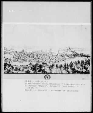 Schaffhausen: Stadtansicht mit Zitadelle