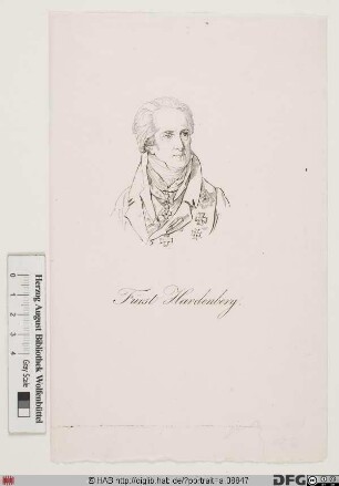 Bildnis Carl August Frhr. von Hardenberg, 1814 Fürst