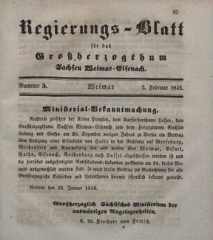 Nr. 5 : 2. Februar 1842