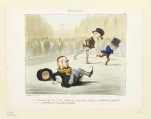 Divertissement qui devrait être interdit..., Blatt 73 der Folge "Actualités“, in: "Le Charivari", Paris 1850