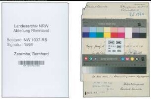 Entnazifizierung Bernhard Zaremba , geb. 00.00.0000 (Arbeiter)
