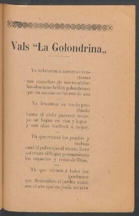 Vals "La golondrina"