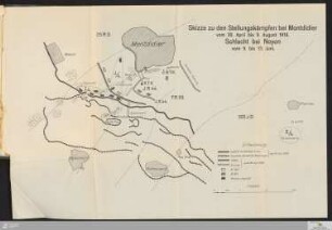 Skizze zu den Stellungskämpfen bei Montdidier / Schlacht bei Noyon