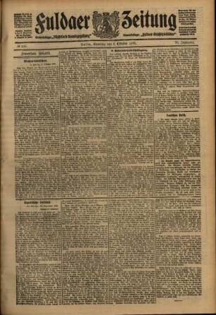 Zweite Ausgabe vom Samstag, den 02. Oktober 1909.