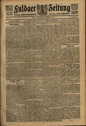 Zweite Ausgabe vom Samstag, den 02. Oktober 1909.