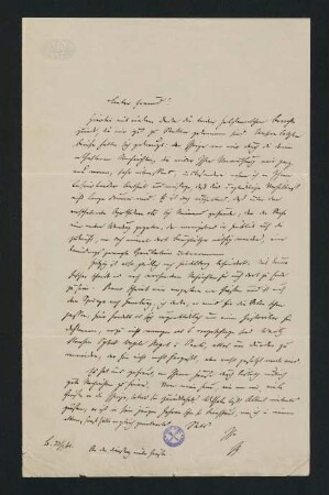Brief vom 23. März 1861