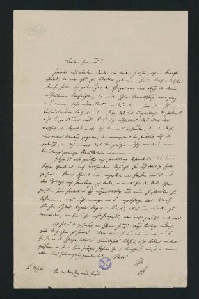Brief vom 23. März 1861