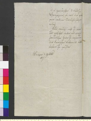 Brief von Goethe, Ottilie von an Goethe, Johann Wolfgang von