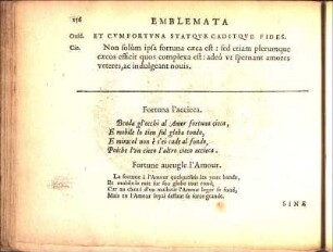Et Cvm Fortvna Statqve Caditqve Fides