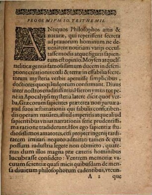 Clavis Steganographiae Joannis Trithemii Abbatis Spanheimensis