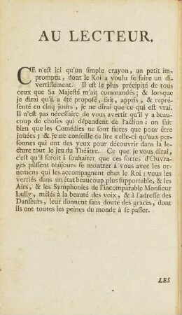 Au Lecteur.