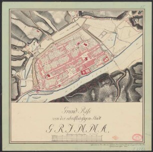 Grund Riss von der schriftsässigen Stadt Grimma