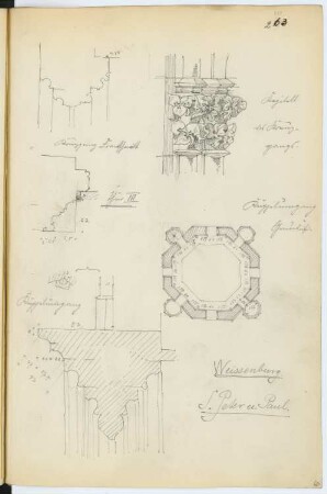 St. Peter und Paul, Weißenburg: Details (aus: Skizzen- und Fotoalbum 7)