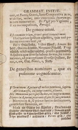 De generibus nominum, quæ ex positione cognoscuntur. - Anomala sive inæqualia comparatione.