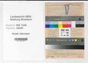 Entnazifizierung Hermann Kruell , geb. 02.09.1882 (Kaufmaennischer Angestellter)
