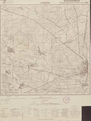 2634 Ludwigslust, Topographische Karte 1:25000 (4cm - Karte)