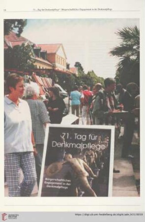 Bürgerschaftliches Engagement in der Denkmalpflege. 71. "Tag für Denkmalpflege"