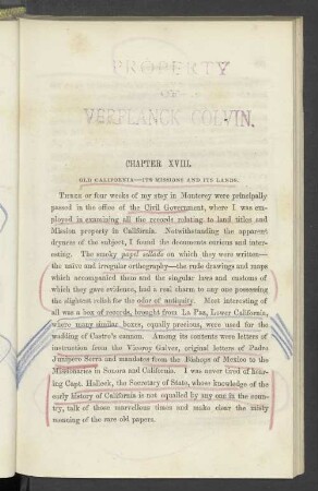 Chapter XVIII. Old California - Its Missions And Its Lands